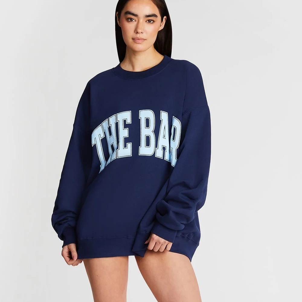 THE BAR - VARSITY SWEATSHIRT NAVY/BABY BLUE (XL) - Picture 4 of 8
